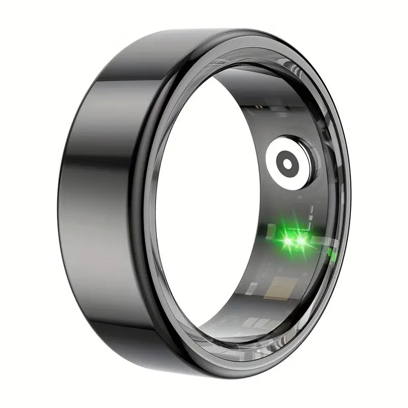 NNETM Smart Ring Fitness Tracker - Stainless Steel Workout Smart Ring