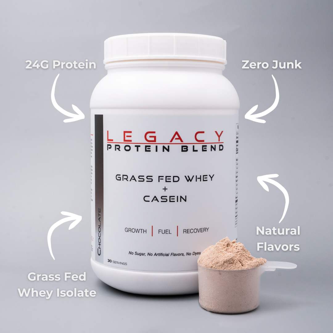 Legacy Protein Blend | 30 Servings | Grass Fed Whey + Casein