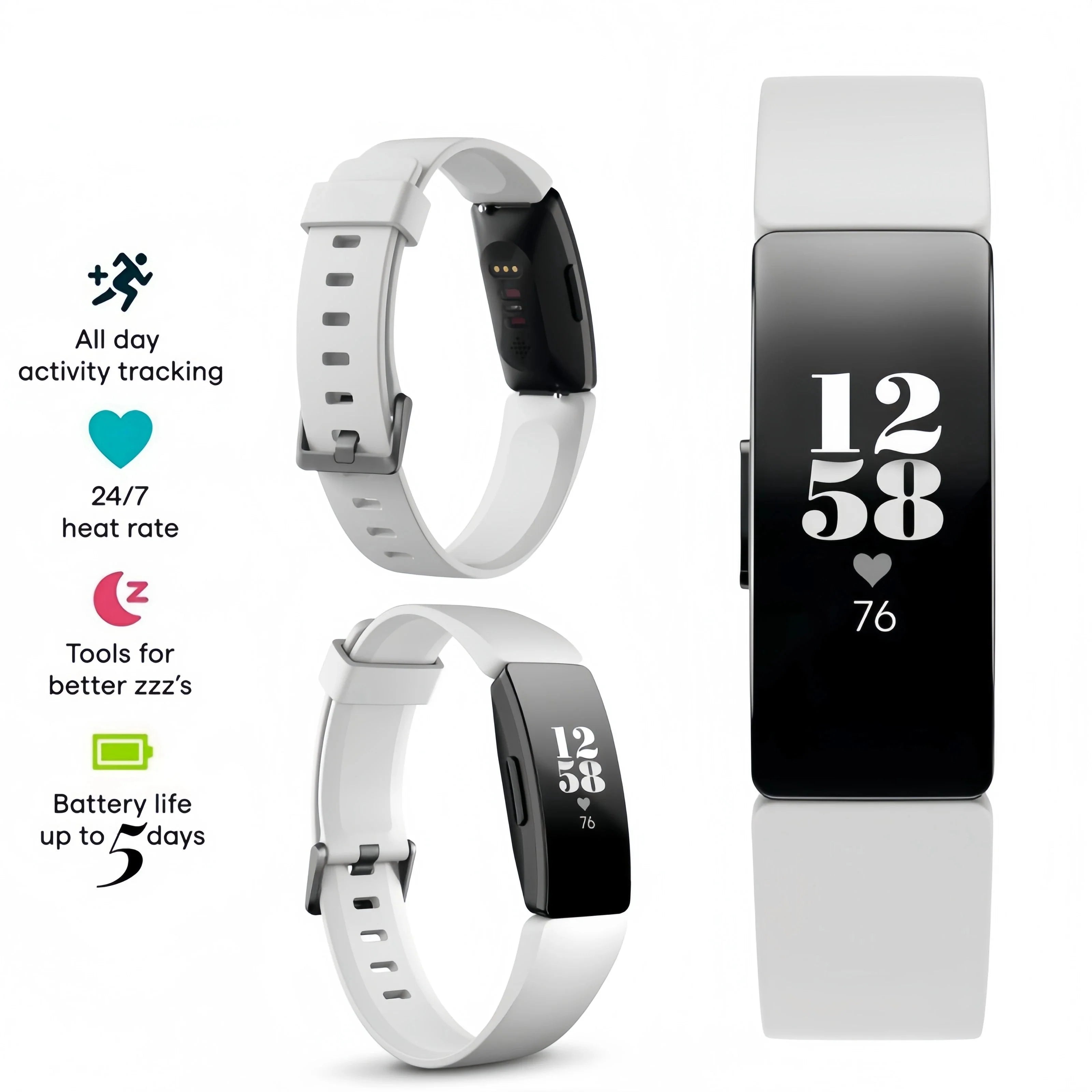 NNEOBA Health Fitness Smart Band White