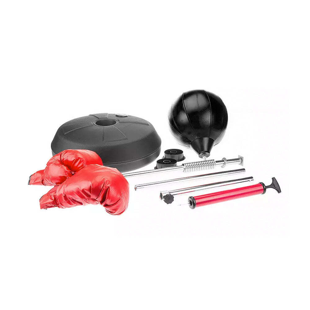 NNEDSZ Free-Standing Boxing Set: PU Punching Ball & Boxing Gloves